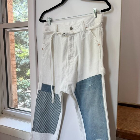 Free People Denimist Carpenter Drop Pants Jean Utility Baggy Low Rise Pants 25 - Picture 7 of 11